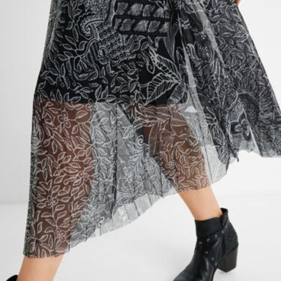 Desigual Women's Fabiola Pleated Midi Skirt - Picture 5 of 14